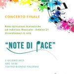 Concerto “Note di Pace” a cura delle Istituzioni Scolastiche a Indirizzo Musicale dell’Ambito 21
