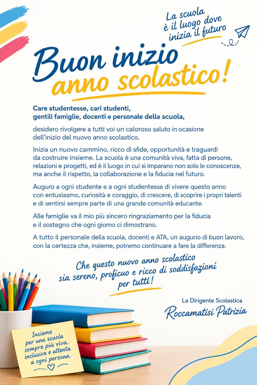 Buon inizio anno scolastico!!